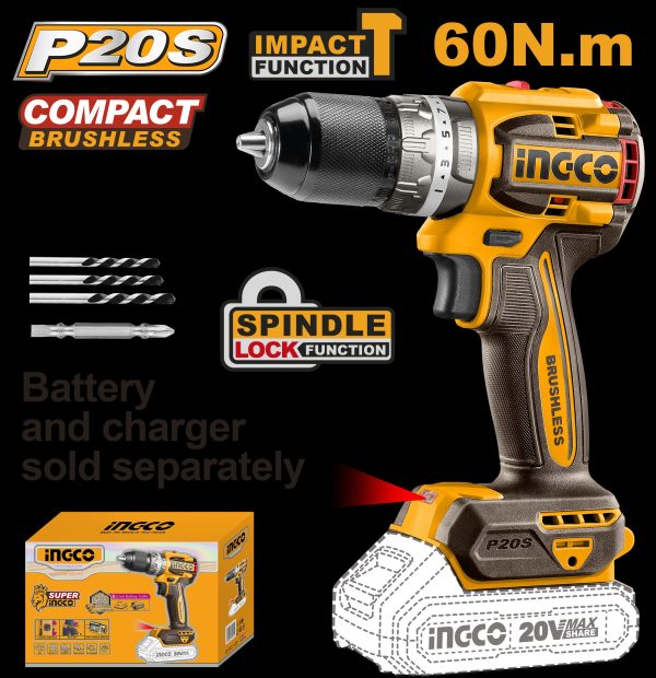 Cordless Compact B/Less Impact Drill